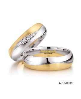 Alianças de Casamento 7 Diamantes AL10-0036 