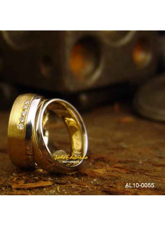 Alianças de casamento ouro 7 mm  AL10-0055-70