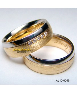 Alianças de casamento ouro 7 mm  AL10-0055-70 