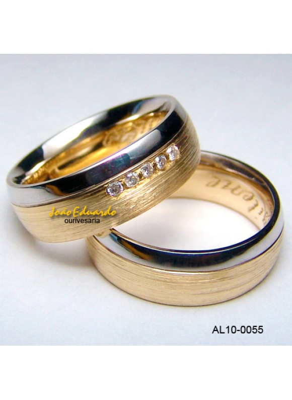 Alianças de casamento ouro 7 mm  AL10-0055-70