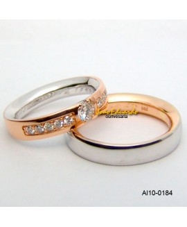 Aliança de Casamento 40 pontos em diamantes AL10-0184 