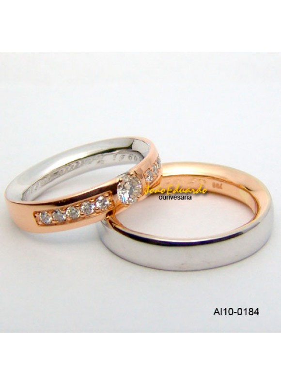 Aliança de Casamento 40 pontos em diamantes AL10-0184