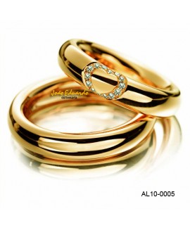 Par de Alianças Coração AL10-0005 