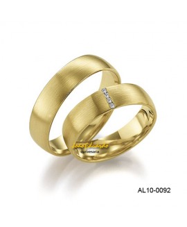 Par de alianças de casamento brilhantes AL10-0092 